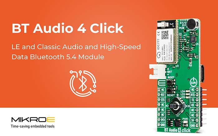 BT Audio 4 Click de la MIKROE